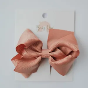 Classic Ribbon Bow - Extra Large (4X3.5 Inches) - Dusty Pink