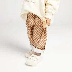 Claude Checkerboard Trousers (Brick)