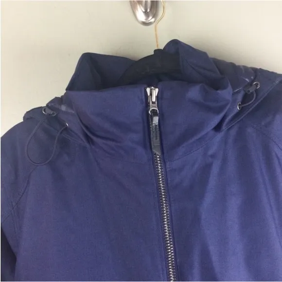 Columbia Barlow Pass 550 TurboDown OmniHeat Hooded Navy Bomber Jacket Sz Medium
