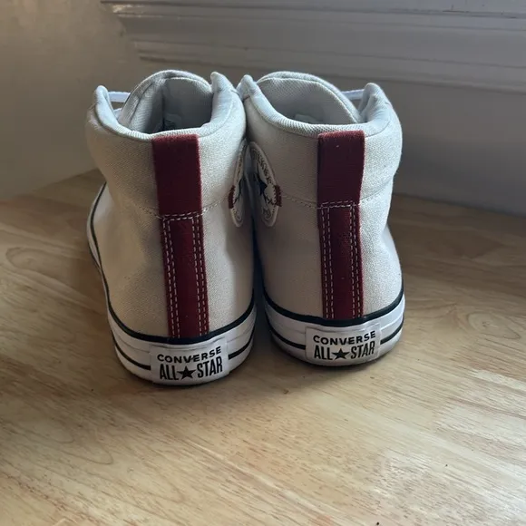 Converse Cream Canvas Hightop Sneaker Men Size 12