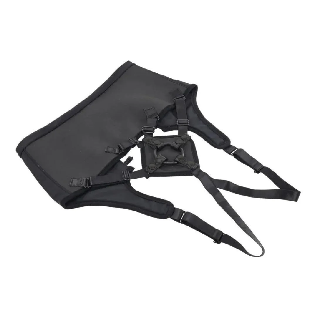 Corset High Waisted Adjustable Black Strap On Harness