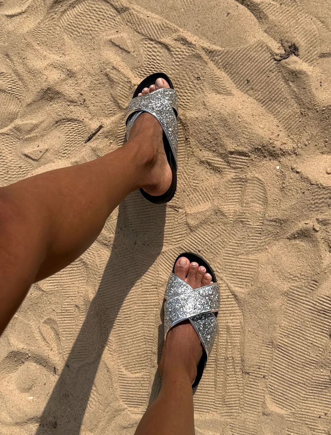 CRUZADO SILVER SLIPPERS