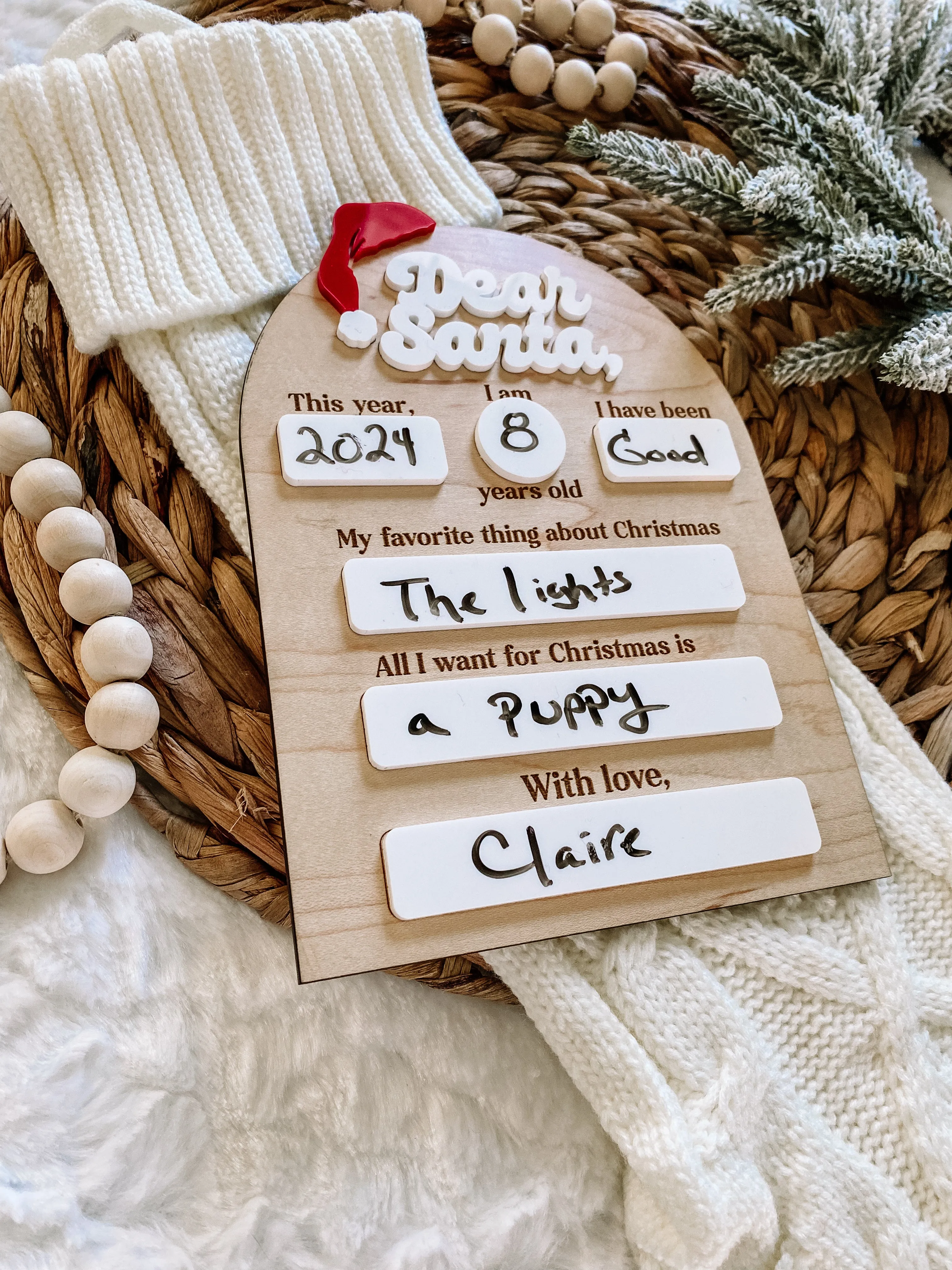 Dear Santa Chistmas Board