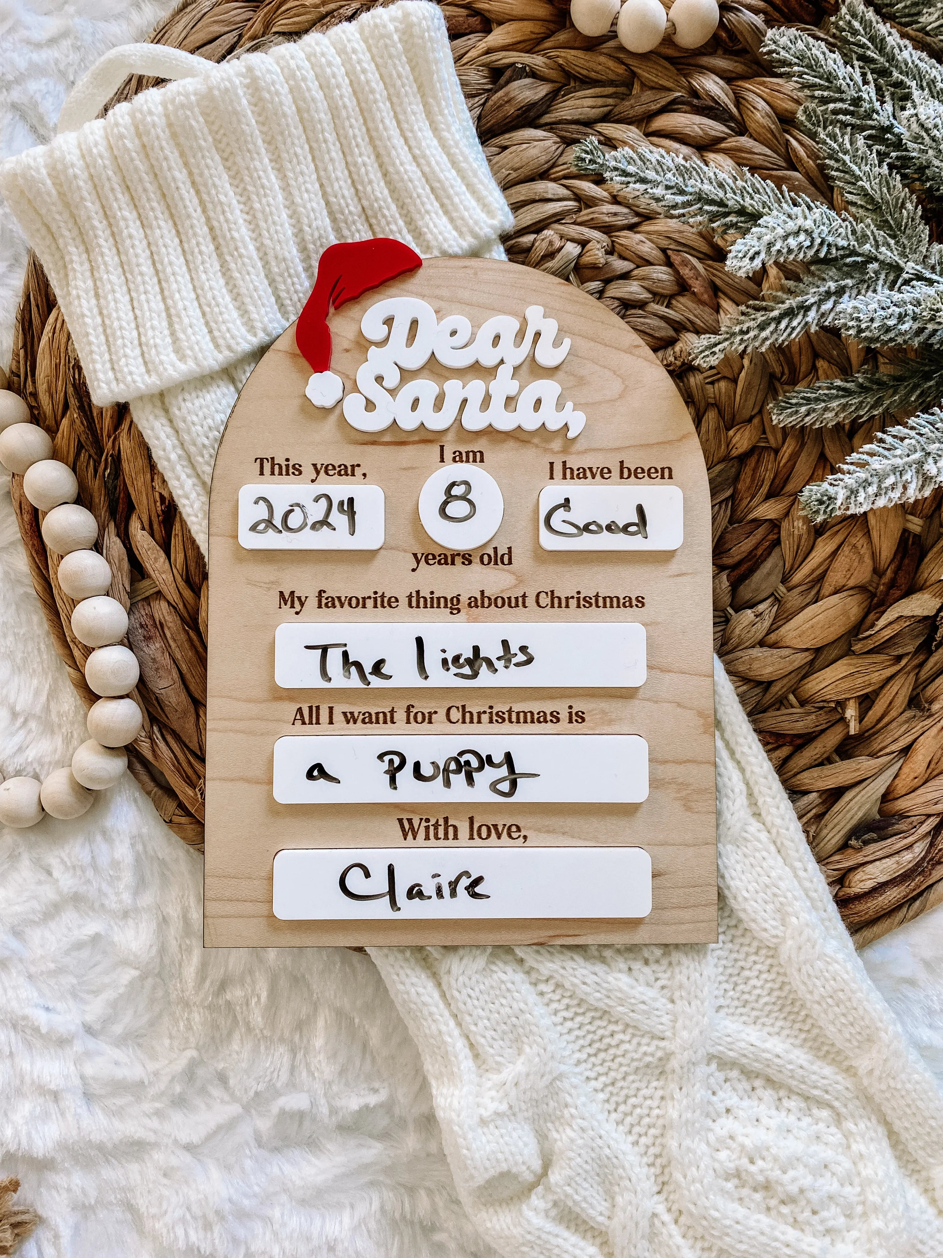 Dear Santa Chistmas Board