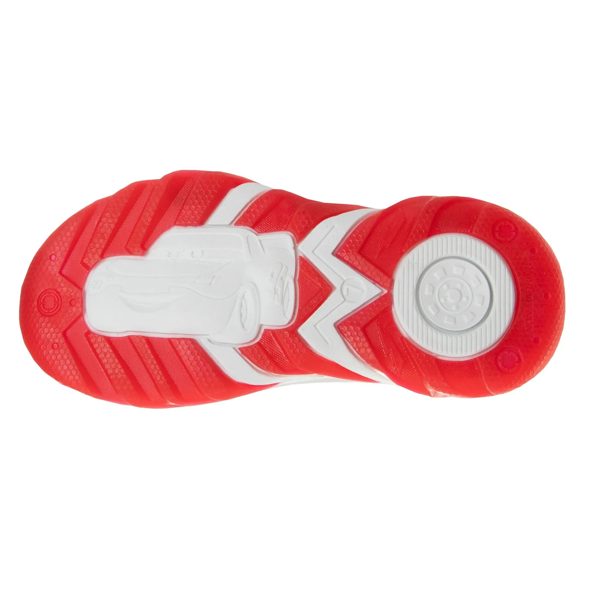Disney Pixar Cars LED Light Up Sneakers - Lightning McQueen Shoes Kids Lightweight Tennis Breathable Athletic Shoe (Size Toddler - Little Kids)