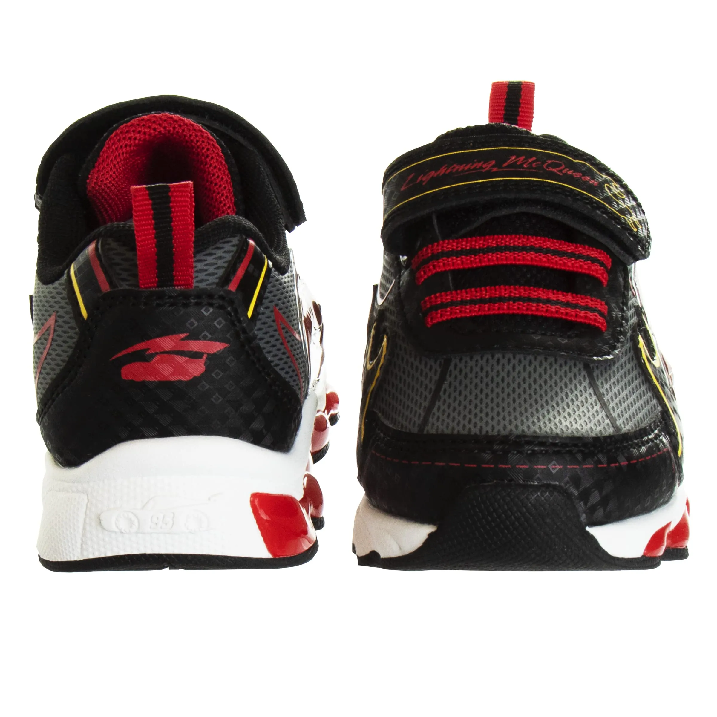 Disney Pixar Cars LED Light Up Sneakers - Lightning McQueen Shoes Kids Lightweight Tennis Breathable Athletic Shoe (Size Toddler - Little Kids)