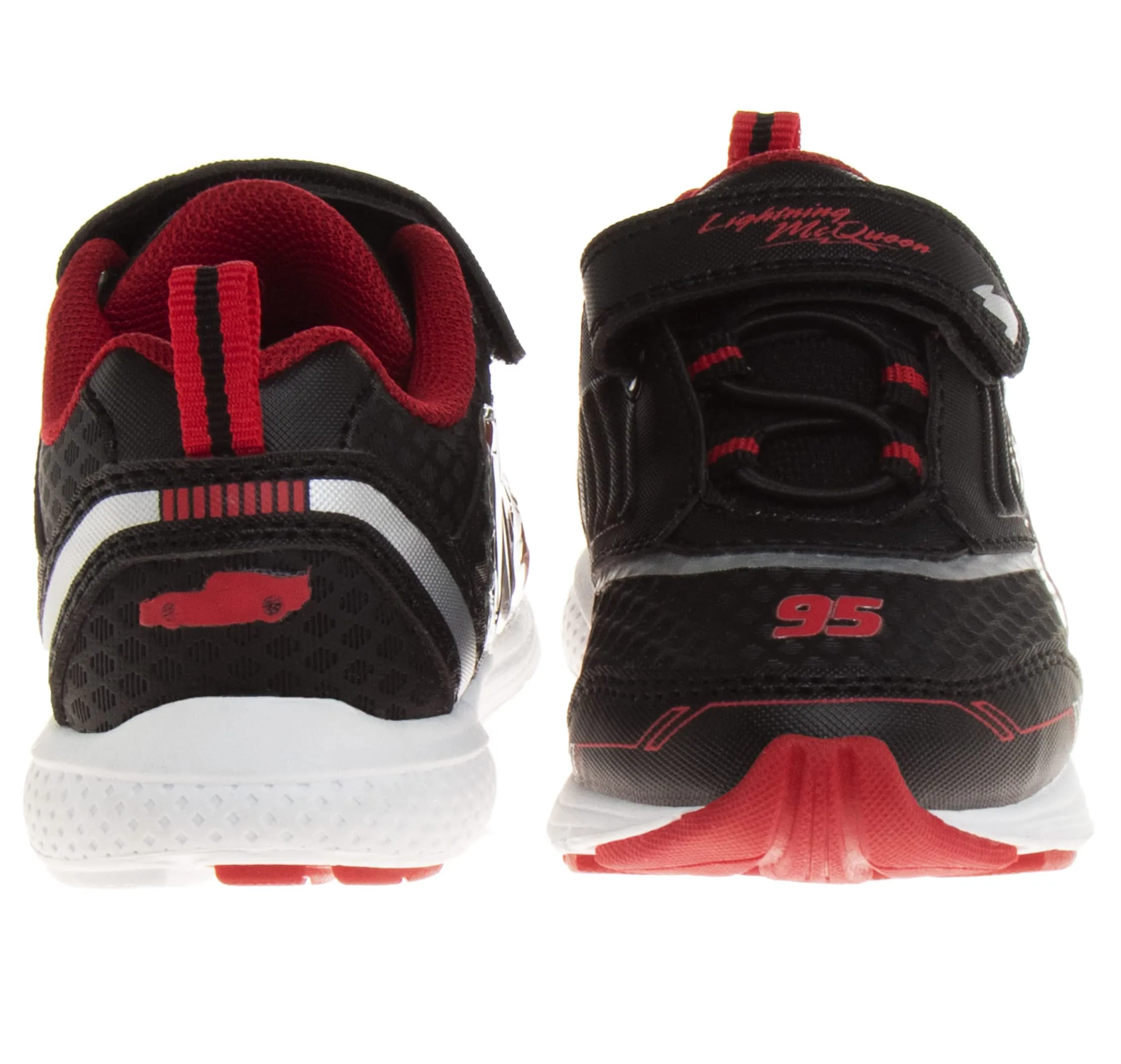 Disney Pixar Cars LED Light Up Sneakers - Lightning McQueen Shoes Kids Lightweight Tennis Breathable Athletic Shoe (Size Toddler - Little Kids)