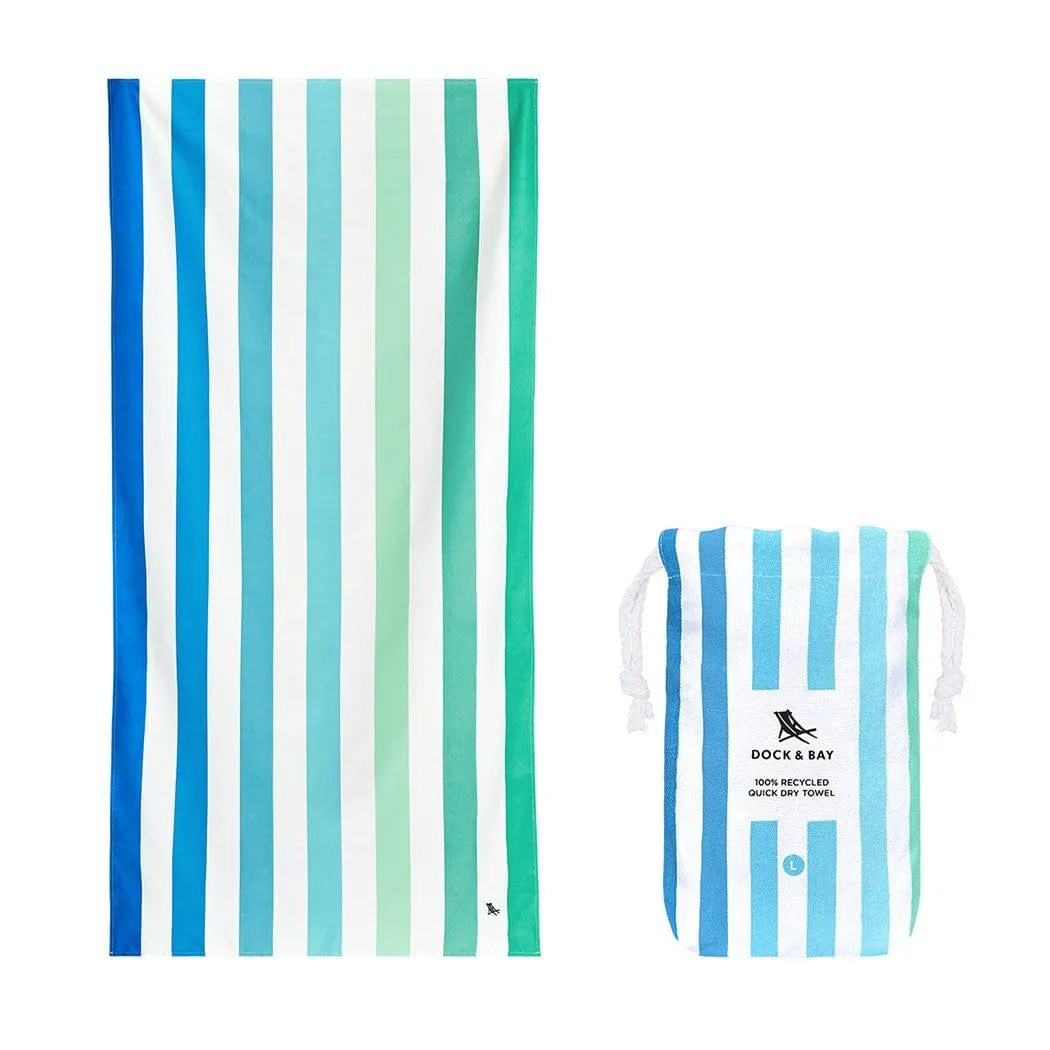 Dock & Bay Beach Towel Cabana Collection L | Quick Dry | Endless River