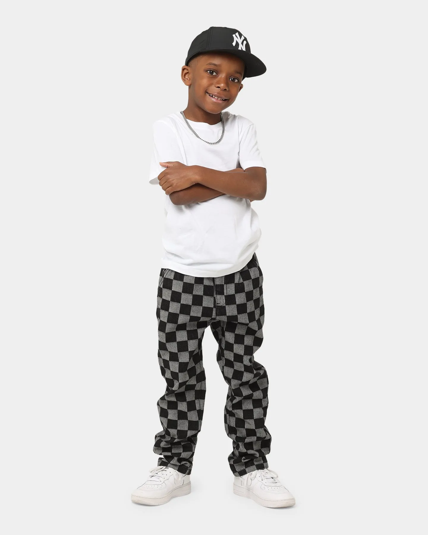 EN ES KIDS Kid's 90's Checkerboard Pants Black Check