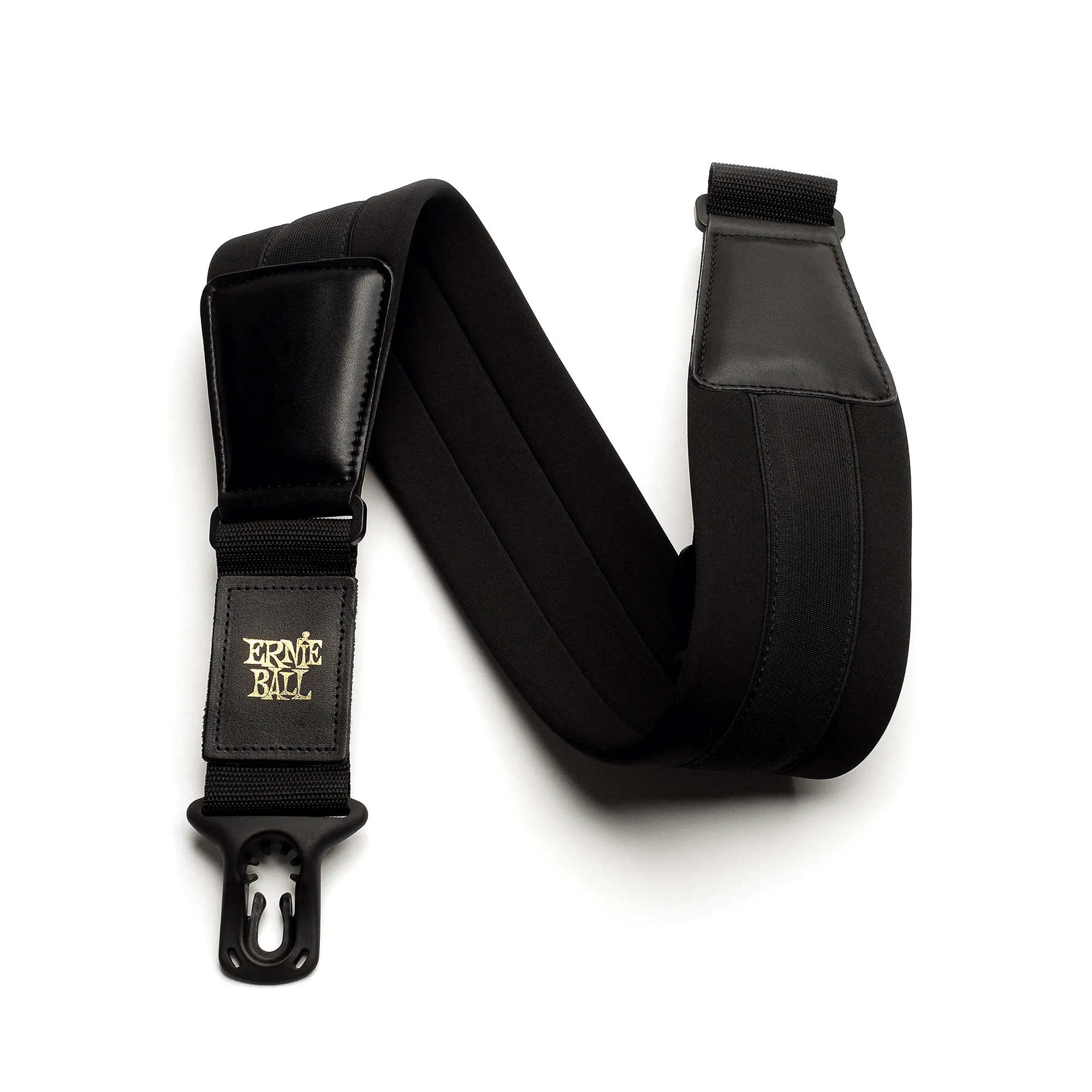 Ernie Ball Wide Neoprene Polylock Comfort Guitar Strap, Black