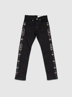 EVO-330195K-Kid's Rich Studded Denim Jean