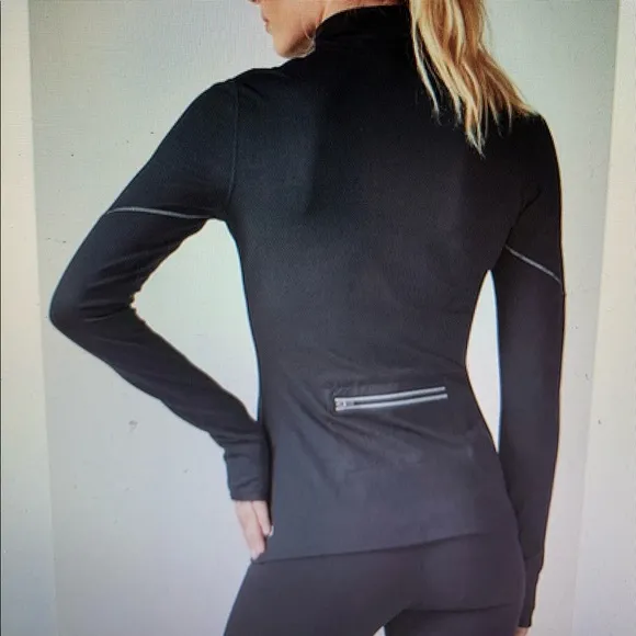 Fabletics Running Jacket Black Size Medium Emery