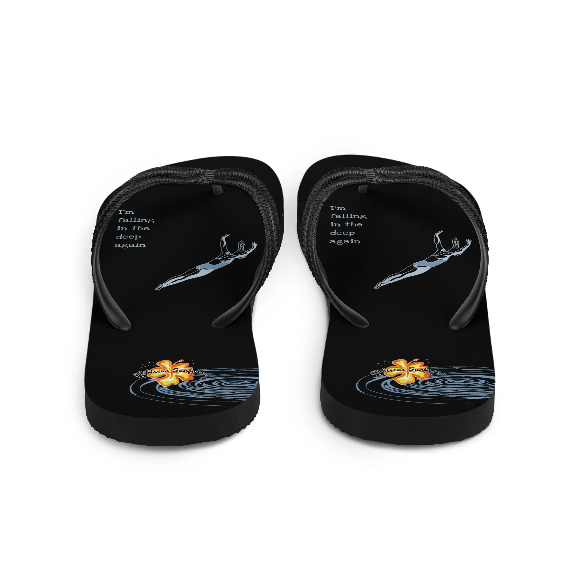 Falling in the deep - Hibiscus Surfwear - Ethical Mens Flip-Flops