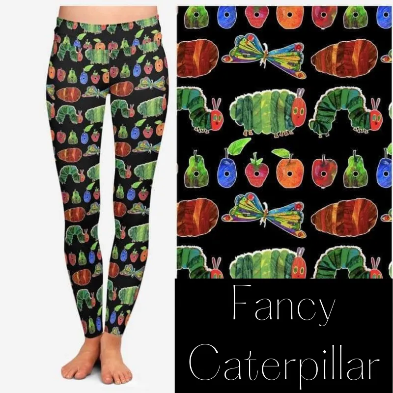 Fancy Caterpillar Leggings w/Pockets