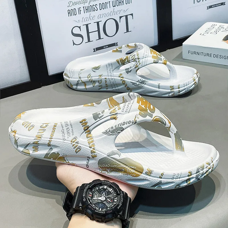 Flip-Flops Men's Summer Wear Drooping Soft Bottom Non-slip