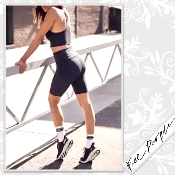 Free People FP Movement Heart Rate Shorts in Black