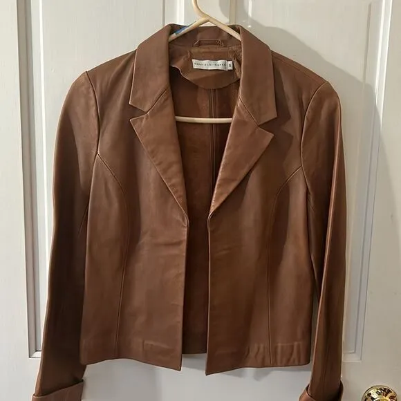Garfield &amp; Marks Brown leather Jacket