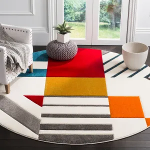 Garima Performance Geometric Rug Ivy Bronx Rug Size: Round 10'