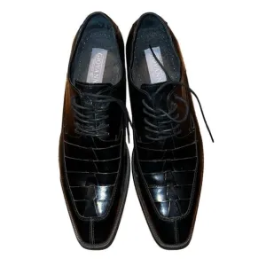 Giovanni Black Leather Shoes Size 11