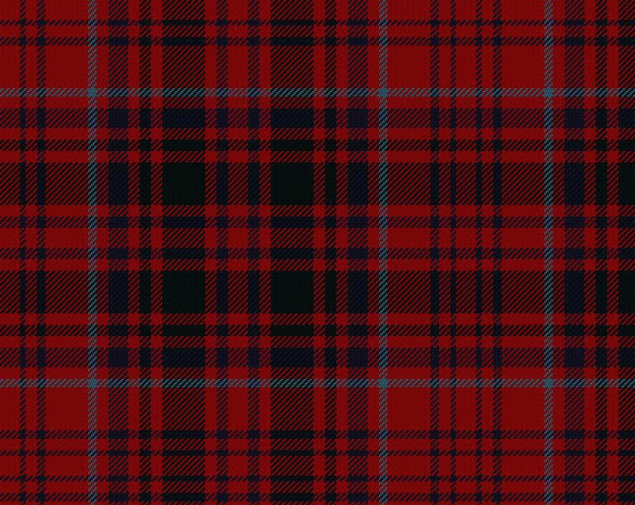 Grant Red Modern Medium Weight 11oz Tartan Cloth
