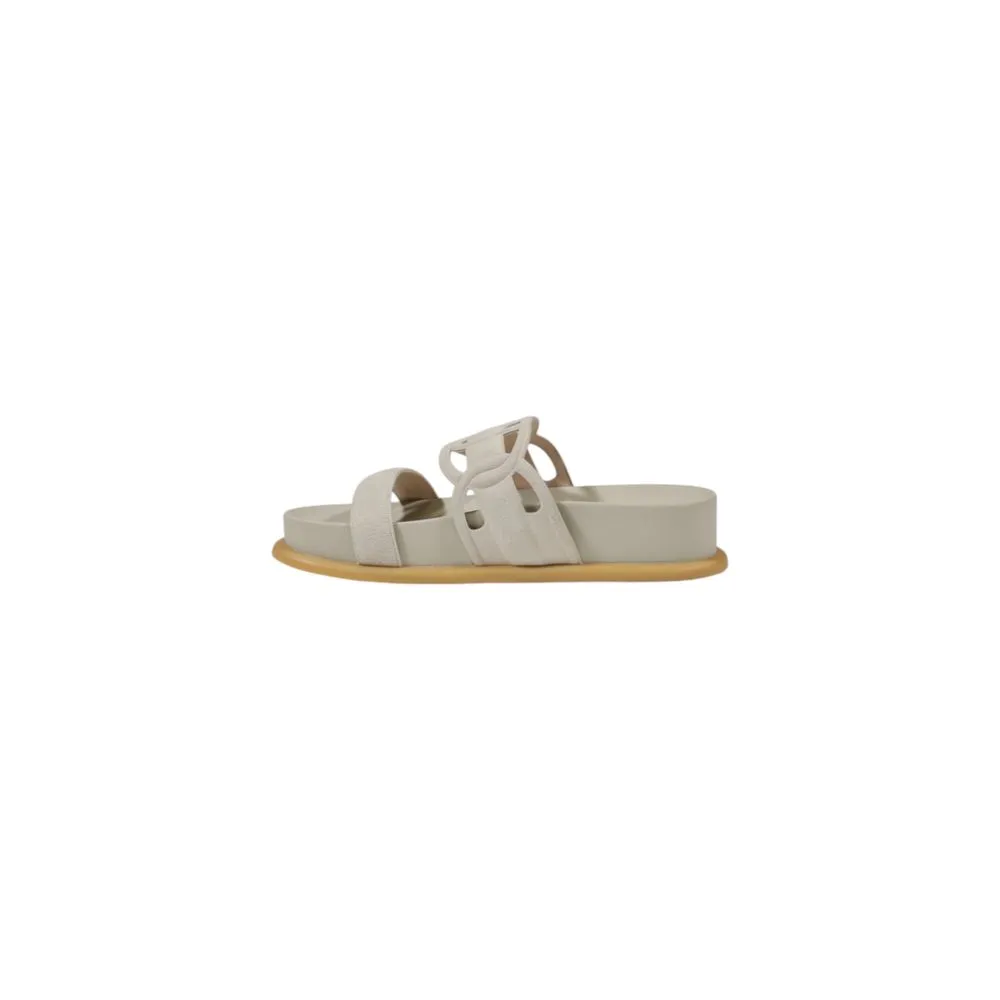 Gray Leather Sandal