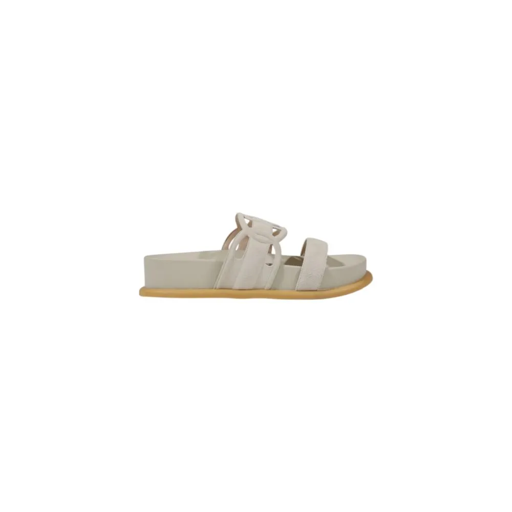 Gray Leather Sandal