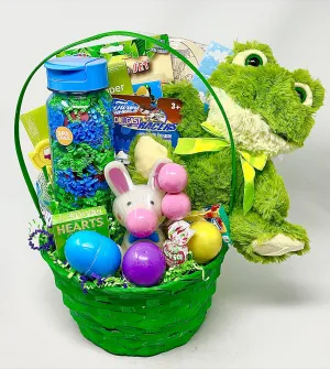 Green Frog Prefilled Easter Basket