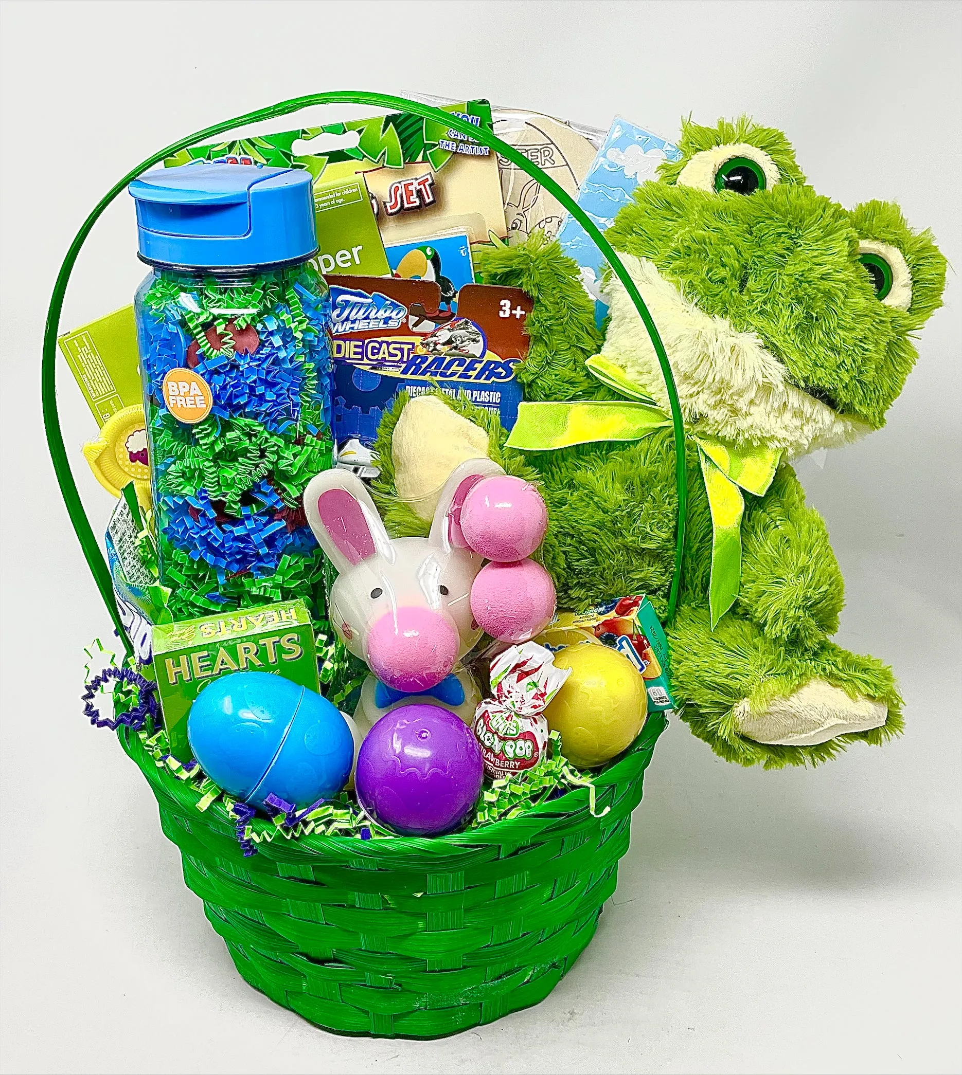 Green Frog Prefilled Easter Basket