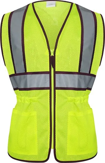 GSS Ladies Two Tone Vest, Plum Trim, Class 2 (each)