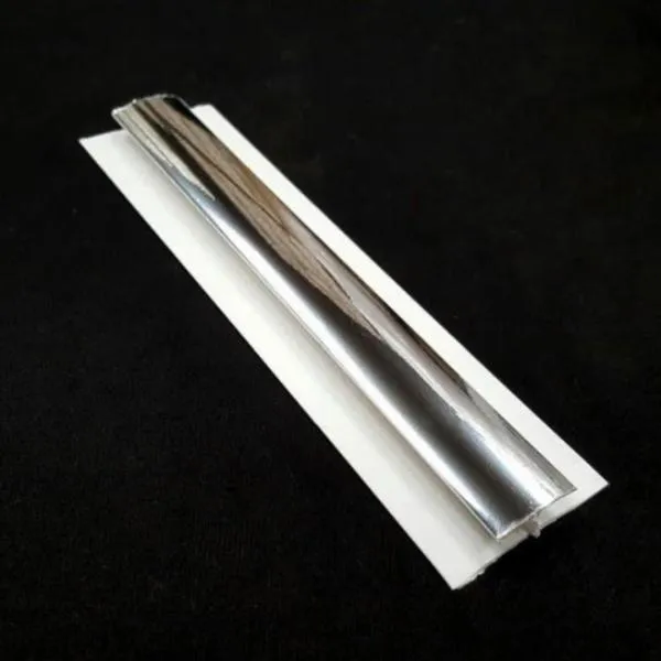 H Trim Chrome Finish 8mm For Cladding Wall Panels 2.6m Long