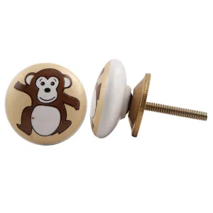 IndianShelf 8 Piece Multicolor Monkey Ceramic Drawer Knobs for Kitchen Cabinet Hardware Door Decorative Dresser Pulls Luxury Creative