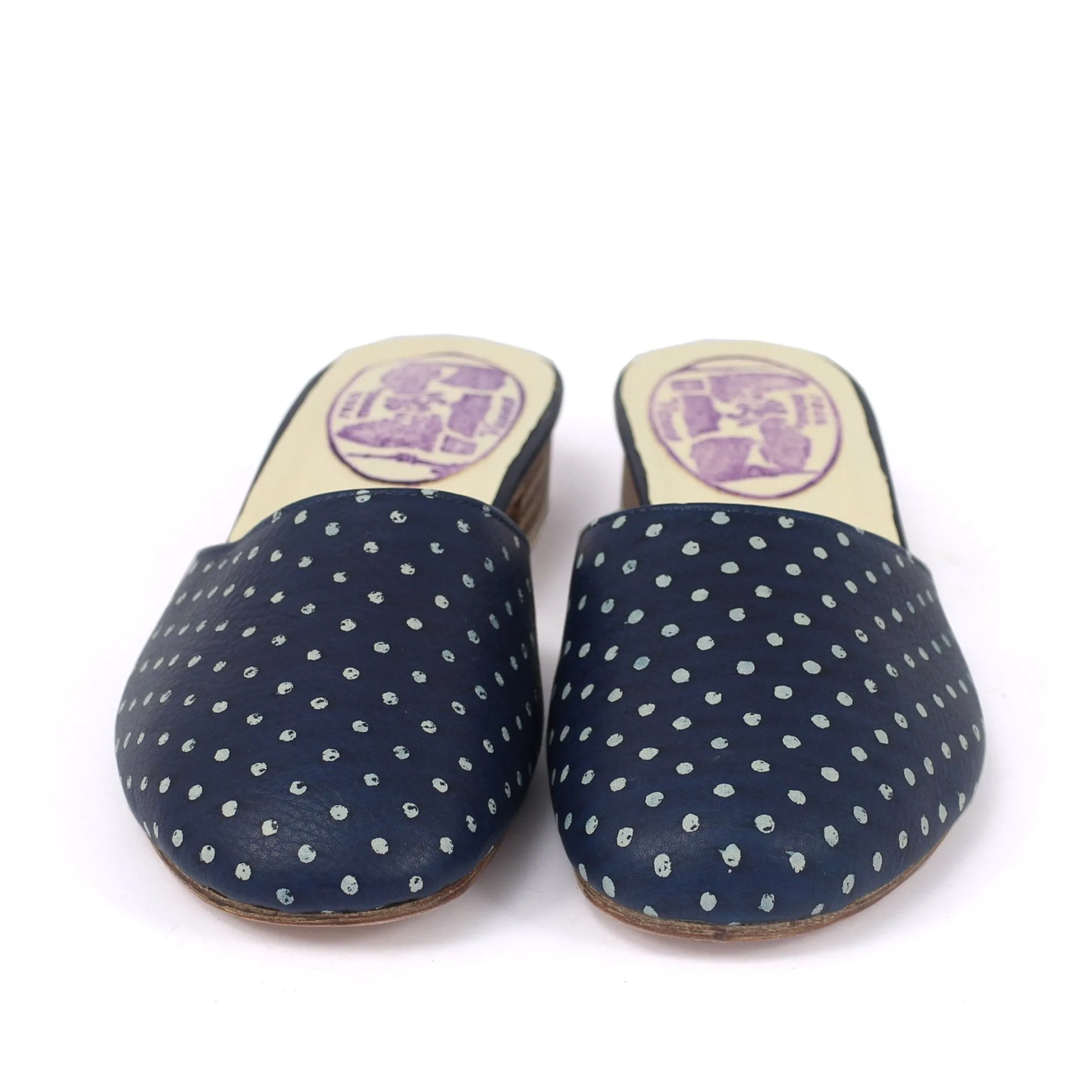 INDIGO BLUEPRINT SLIPPERS DOTS