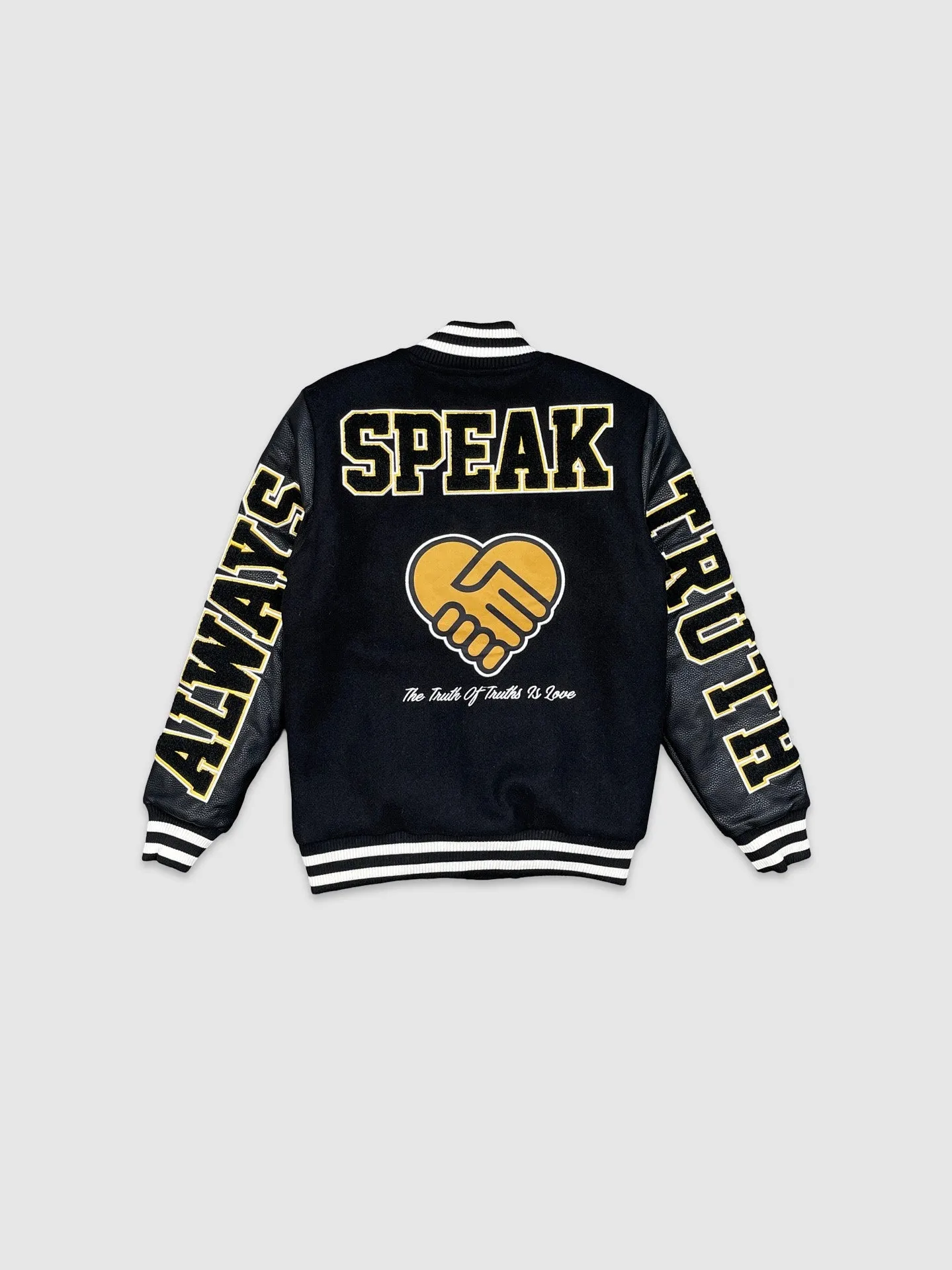 INN-DF5401K-Kid's Speak Truth Embo Varsity Jacket