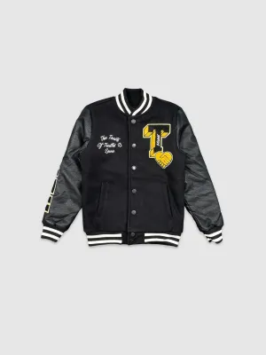 INN-DF5401K-Kid's Speak Truth Embo Varsity Jacket