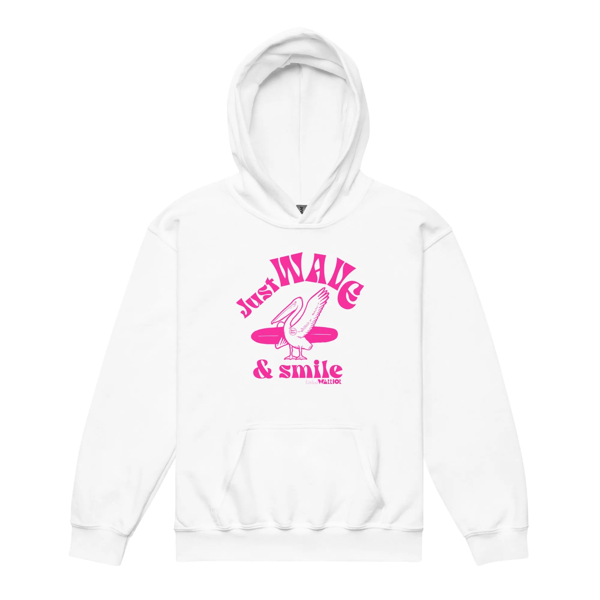 Just Wave - Pink Youth heavy blend hoodie
