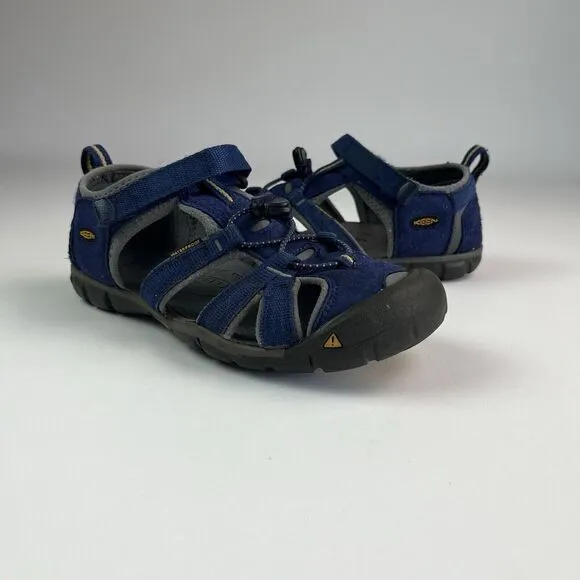Keen Newport H2 Sandal Big Kid 5 37 Blue Waterproof Shoe Water Sport Bungee Cord