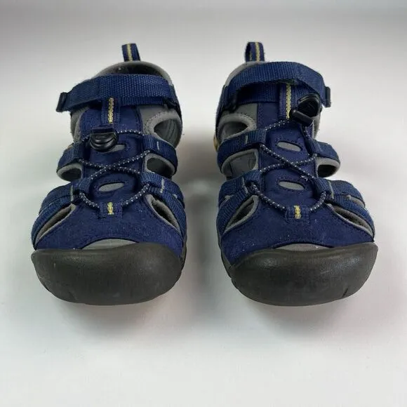 Keen Newport H2 Sandal Big Kid 5 37 Blue Waterproof Shoe Water Sport Bungee Cord