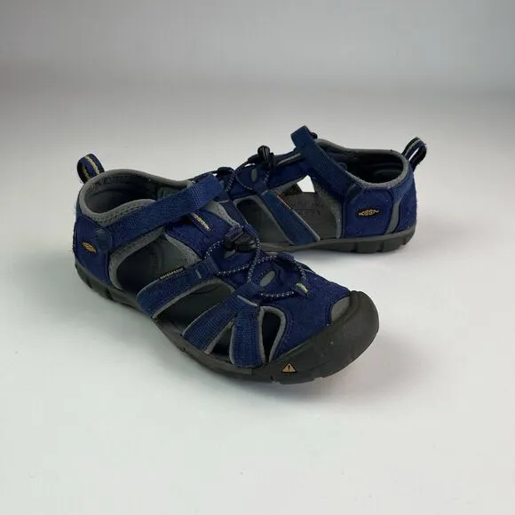 Keen Newport H2 Sandal Big Kid 5 37 Blue Waterproof Shoe Water Sport Bungee Cord