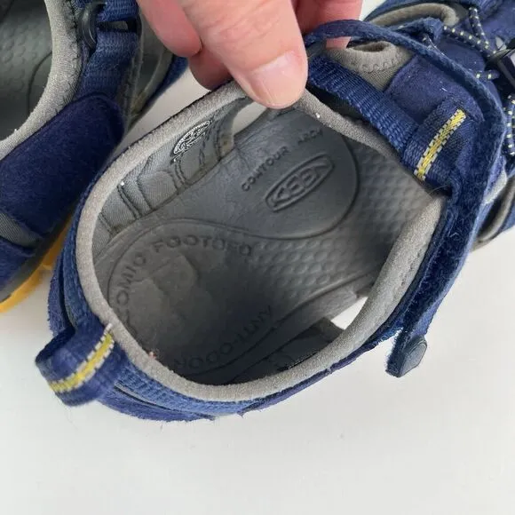 Keen Newport H2 Sandal Big Kid 5 37 Blue Waterproof Shoe Water Sport Bungee Cord
