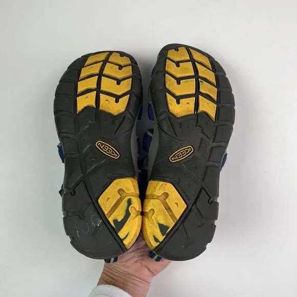 Keen Newport H2 Sandal Big Kid 5 37 Blue Waterproof Shoe Water Sport Bungee Cord