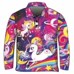 Kids | Cosmic Unicorn Stardust Pink Fishing Shirt ★Pre-Order★