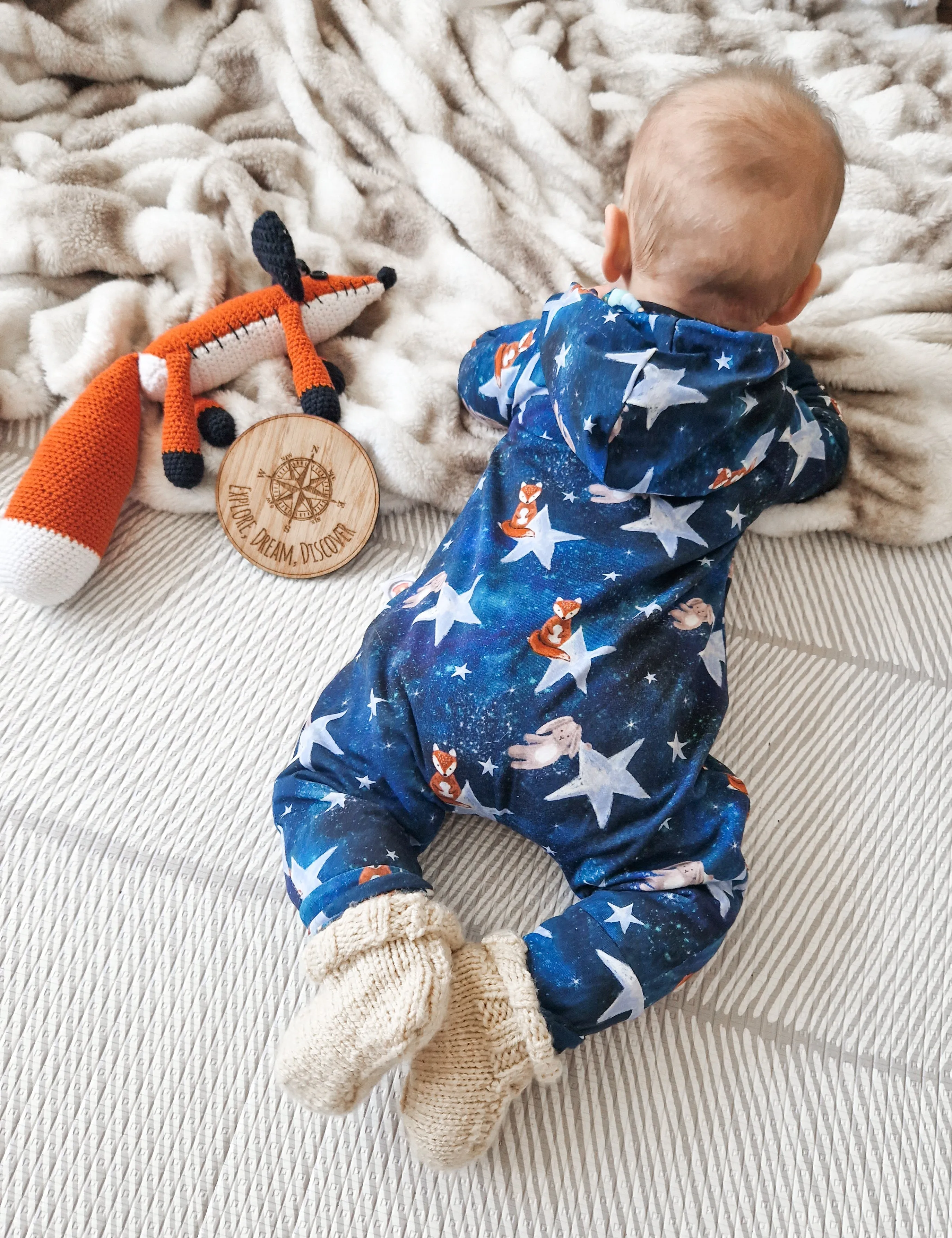 Kids Long Sleeve Hooded Pull On GWM Romper
