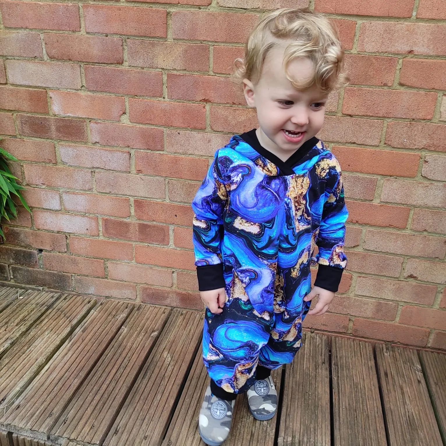 Kids Long Sleeve Hooded Pull On GWM Romper