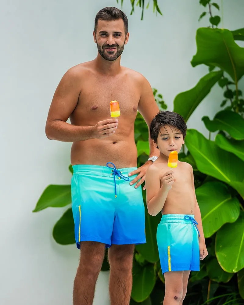 Kids Shorts - Faded Ocean