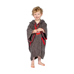 Kid's Towelling Change Robe - Grey