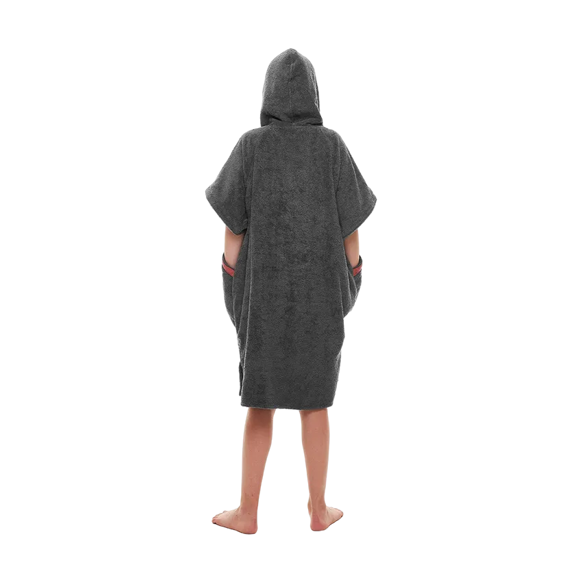 Kid's Towelling Change Robe - Grey