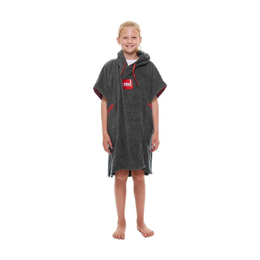 Kid's Towelling Change Robe - Grey