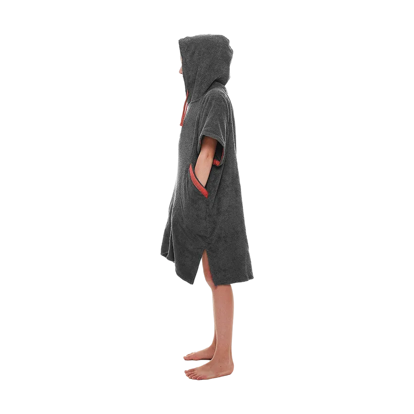 Kid's Towelling Change Robe - Grey
