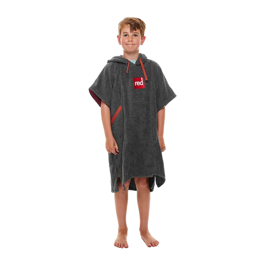 Kid's Towelling Change Robe - Grey