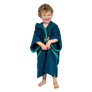 Kid's Towelling Change Robe - Navy